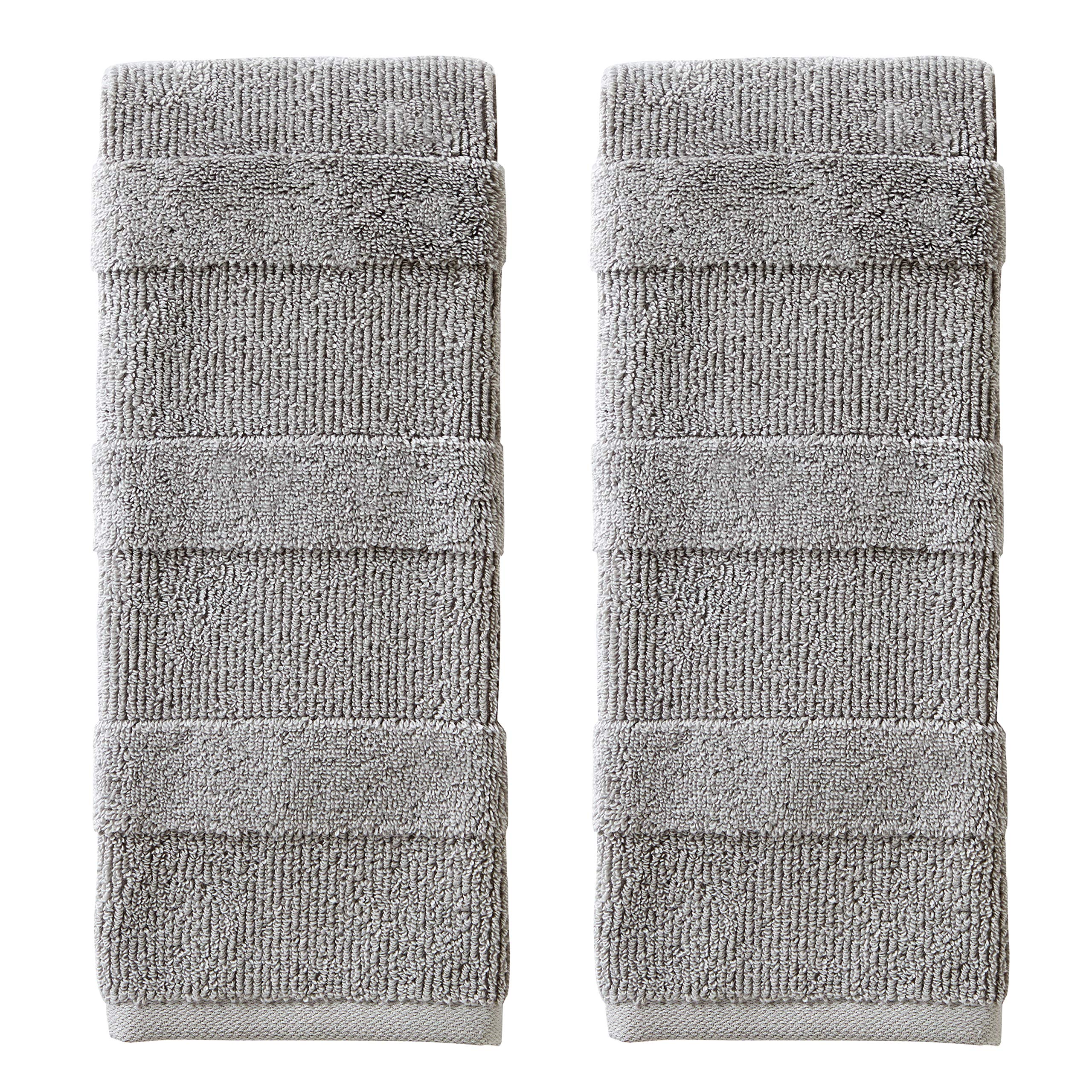 SKL Home by Saturday Knight Ltd. V1359010835203 Efrie Hand Towel Set, 13" x 5.5", Gray