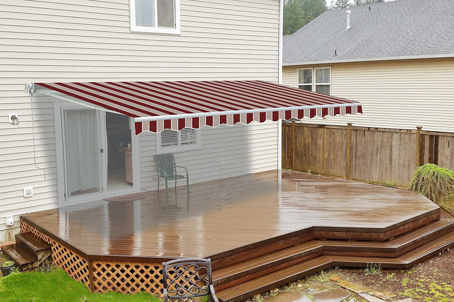 Amazoncom ALEKO FAB16X10MSTRED19 Retractable Awning Fabric