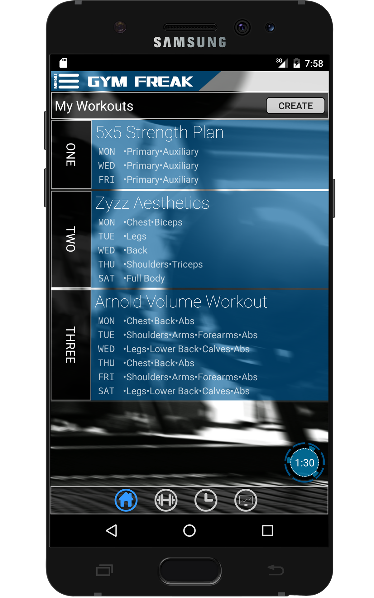 Gym Freak Workout and Body Composition