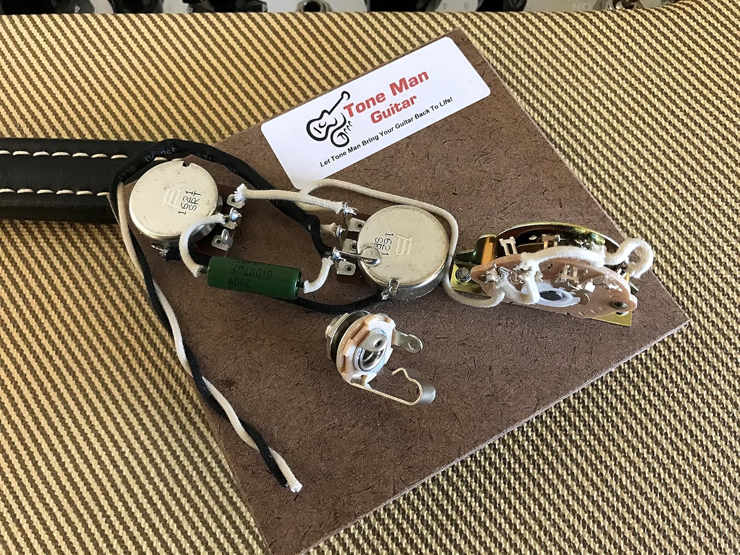 Amazon.com: Fender Telecaster Prebuilt Wiring Harness Kit .047uf PIO Vintage  Tone Cap 250K Bourns Pots, 3 Way Switch: Everything Else