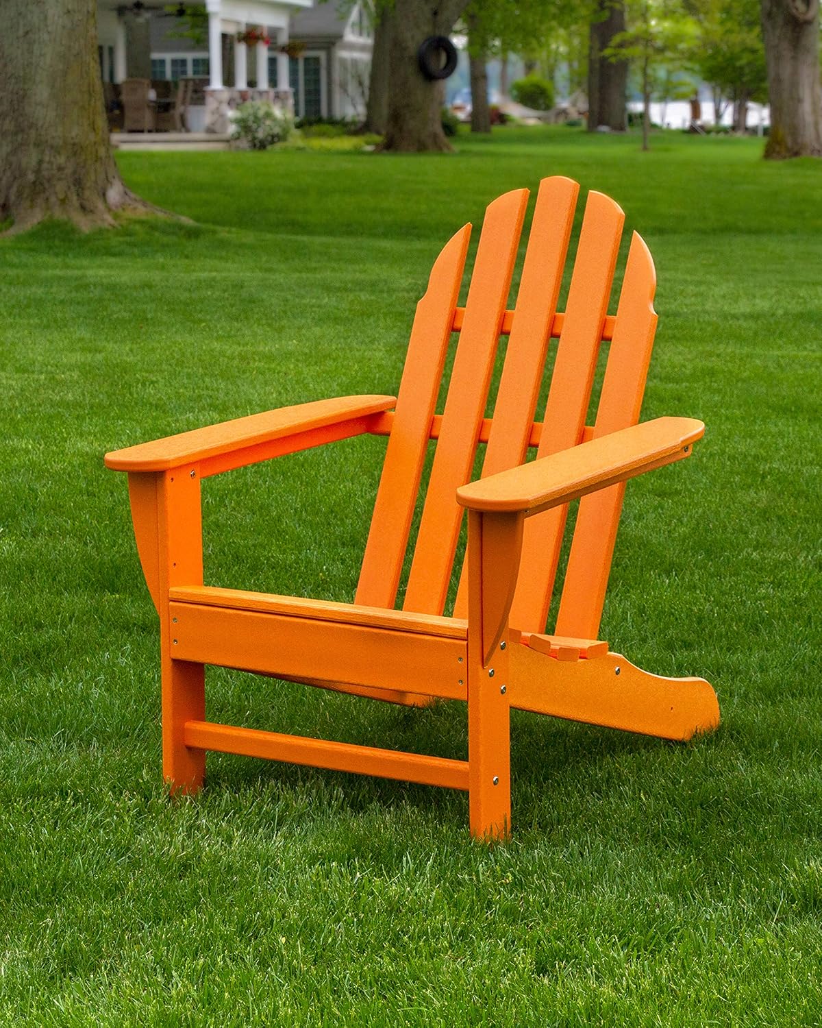 POLYWOOD AD4030WH Classic Outdoor Adirondack Chair, White : Garden & Outdoor