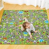 JOYIN Kids City Town Rug 150x80cm, Interactive Road Play Carpet view 7