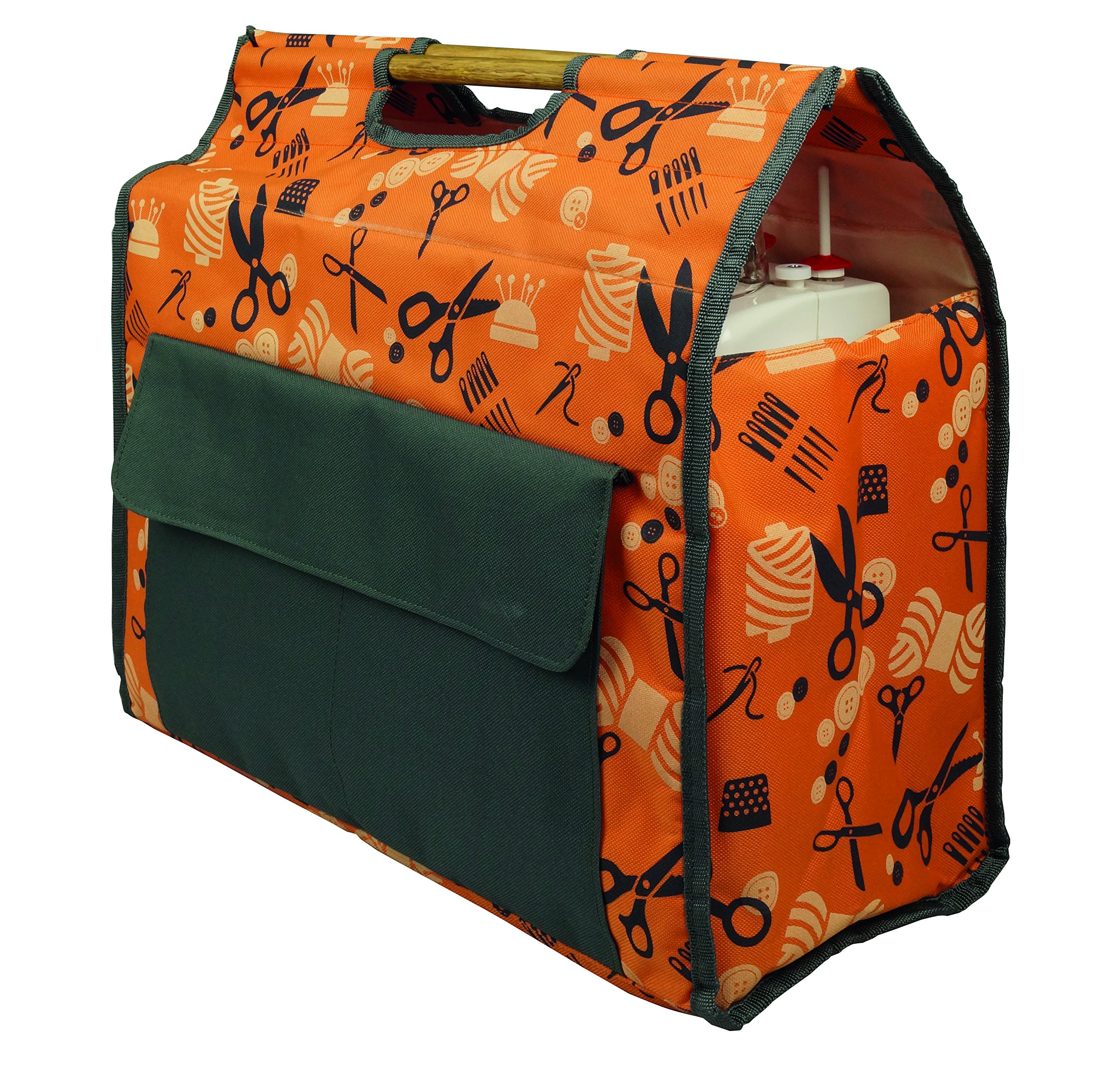 Kleiber Sewing Machine Bag, Polyester, Orange, 43x41x21cm