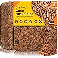 Gro-Med Coco Husk Chips 2s Brick Expands Upto 14 Quarts Coconut Coir Chip 2.2lb, Perfect for Plants, Gardening, Potting Soil Mix, Orchid Bark Alternative-OMRI Certified, Low EC, Balanced pH