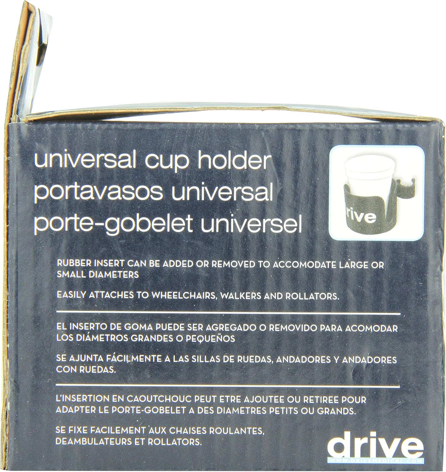 Drive Medical Universal Cup Holder, Black: Kitchen & Dining