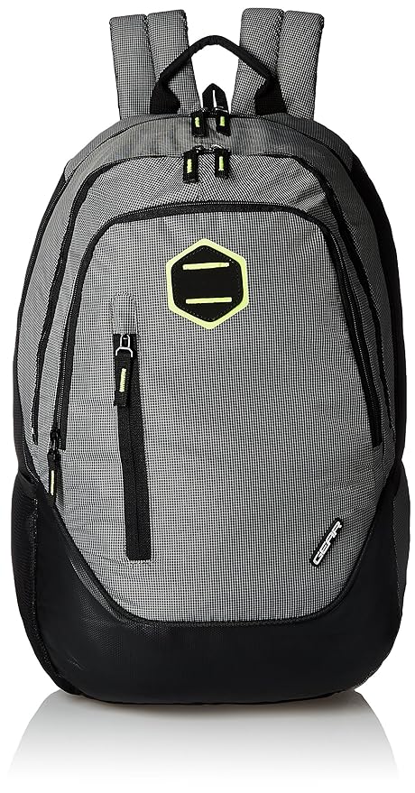 Gear Grey and Green Casual Backpack (BKPCAMPS90403)