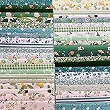 42Pcs 9.8" x 9.8"(25 * 25CM) 21 Colors Cotton