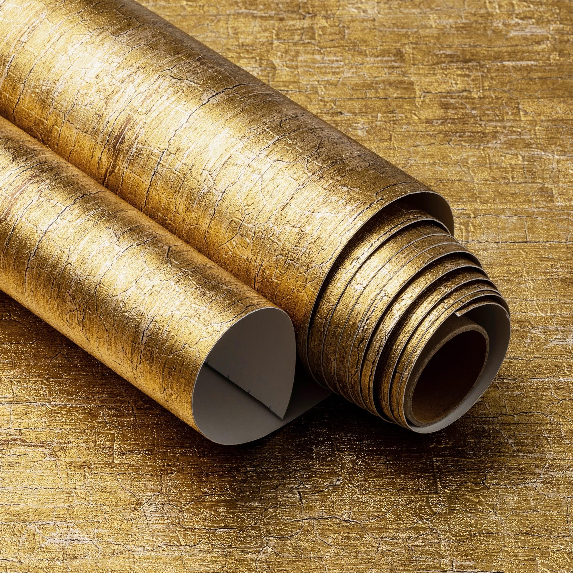 VERY BERRY STICKER Gold Peel and Stick Wallpaper (61 x 200cm) Metallic Vinyl Wrap, Self-Adhesive Sticky Back Plastic for Furniture & Wall Covering, Waterproof