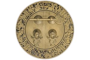 Brass Blessings for Long Life Cabinet Face Plate Backplate Set – 5.5", by Hardware Philosophy