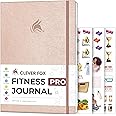 Clever Fox Fitness Journal PRO – Daily Workout Planner with Meal Planner & Habit Tracker – Gym Exercise Log Book for Women & Men – Fitness Planner Notebook – Lasts 6 Months, 7x10” - Rose Gold