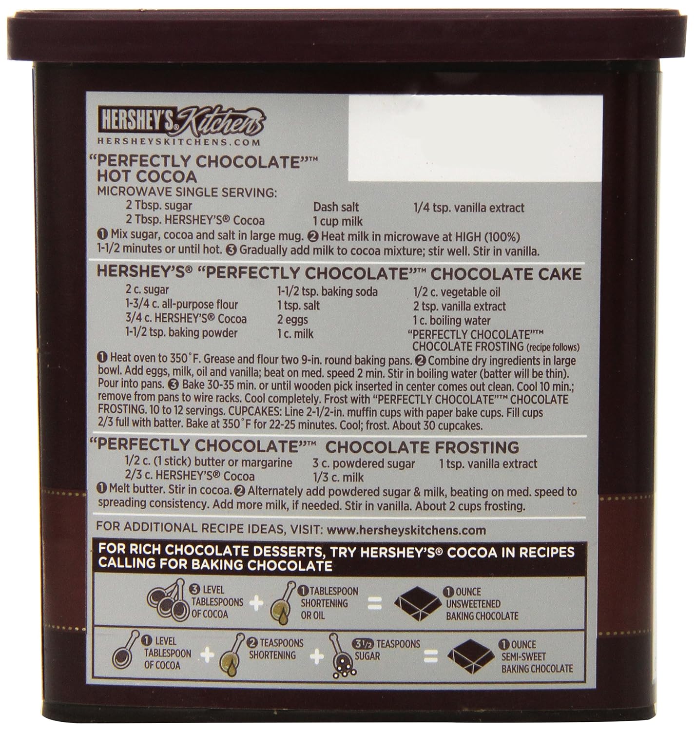 Hershey's Cocoa, Unsweetened, 8Ounce Container Food, Beverages Tobacco