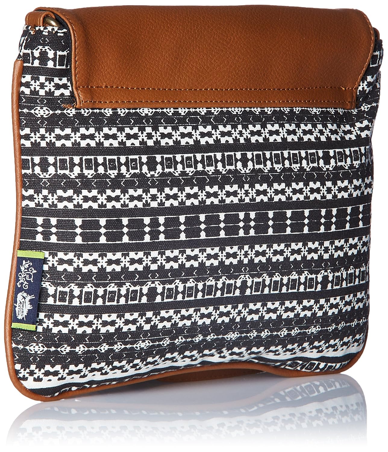 kanvas katha women's sling bag (black) (kksnaz002)