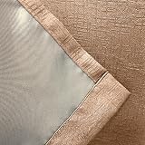Enhanced Living Vogue Latte Natural 46x54 Eyelet Thermal Curtains view 4