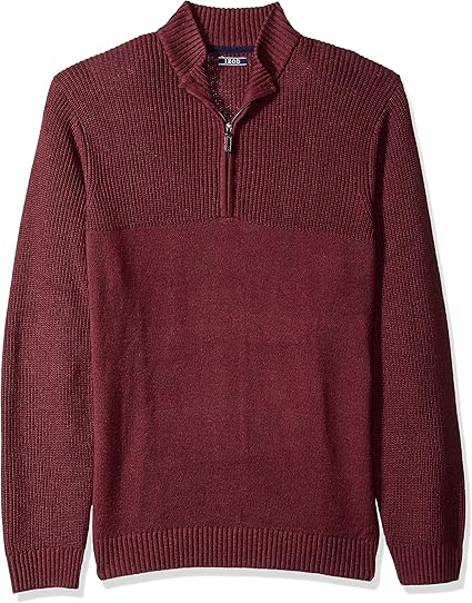 mens red quarter zip sweater