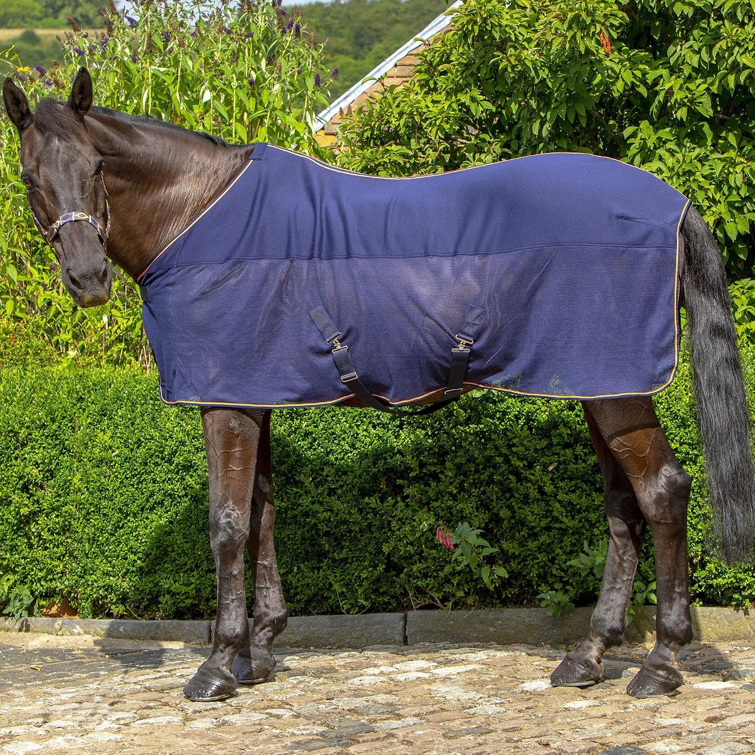 Gallop Jersey Mesh Cooler Rug, 70.8-Inch Size, Navy - Image 3