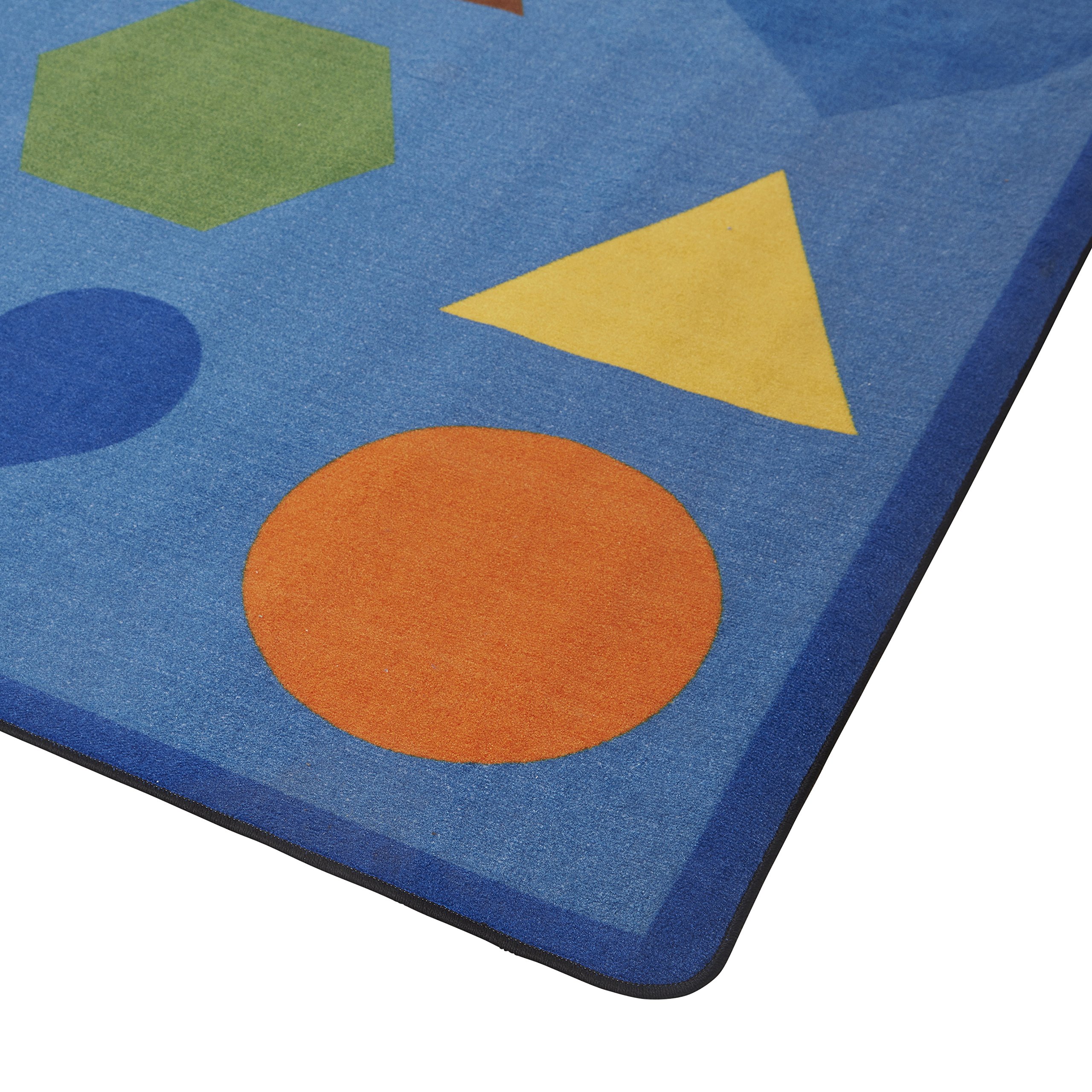 ECR4Kids Lots of Shapes Seating Rug for Children, School Classroom