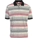 Gioberti Mens Club Stripe Polo Shirt - Short Sleeve, Regular Fit, Yarn Dye