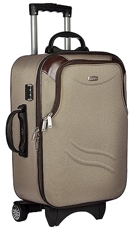 TREKKER Polyester 62 Cms Brown Soft Sided Suitcases & Trolley Bags