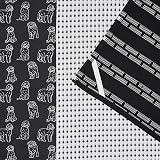 Penguin Home Set of 3 Recycled Cotton Tea Towels 50x70 cm White & Black view 8