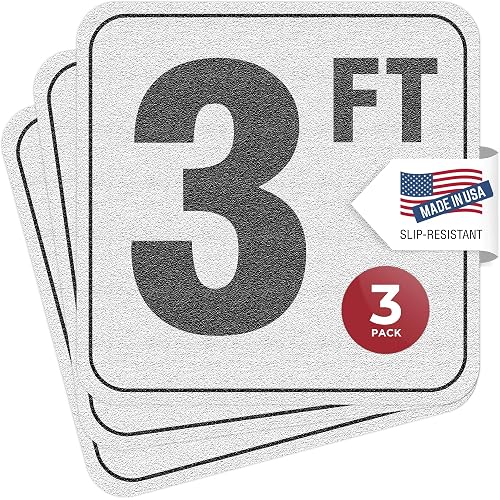 Aquatic Custom Tile, 3FT Pool Depth Markers, 6x6 Inches Vinyl Pool ...