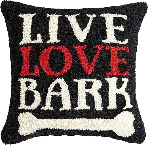 Amazon Com Peking Handicraft Live Love Bark Hook 16x16 Throw