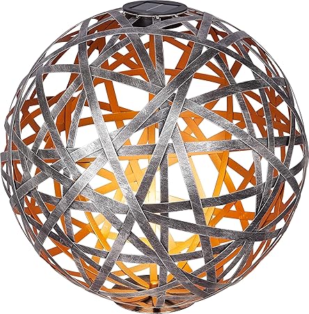 Dehner Solar Kugelleuchte Malabo Warmweiss O 40 Cm Metall Kunststoff Silber Kupfer Dehner Amazon De Garten