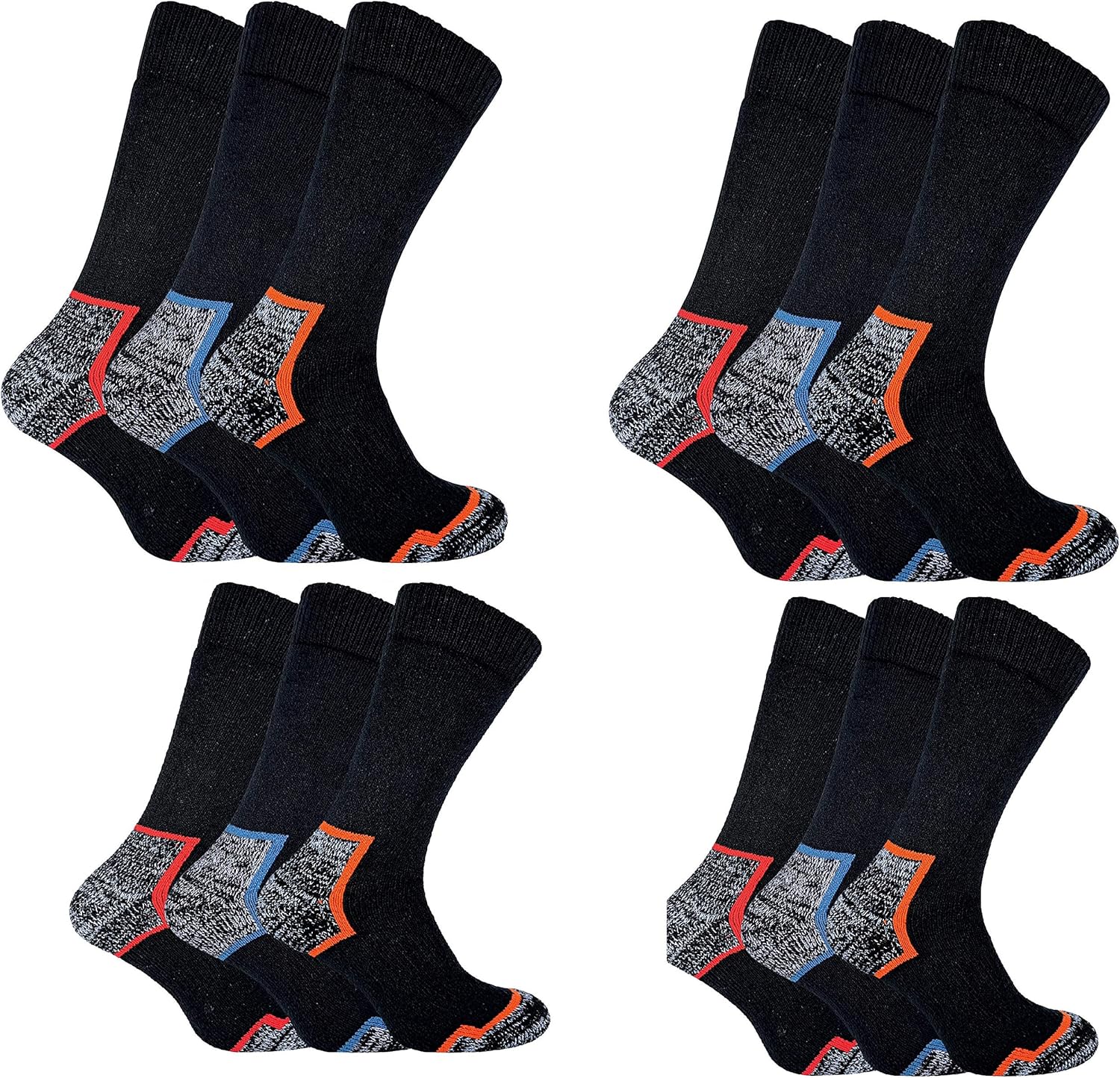 Work Socks ROBUSTE Heavy Duty Steel Toe Boot Sock Extra Thick,3,6,12 Pairs Amazon.co.uk Clothing