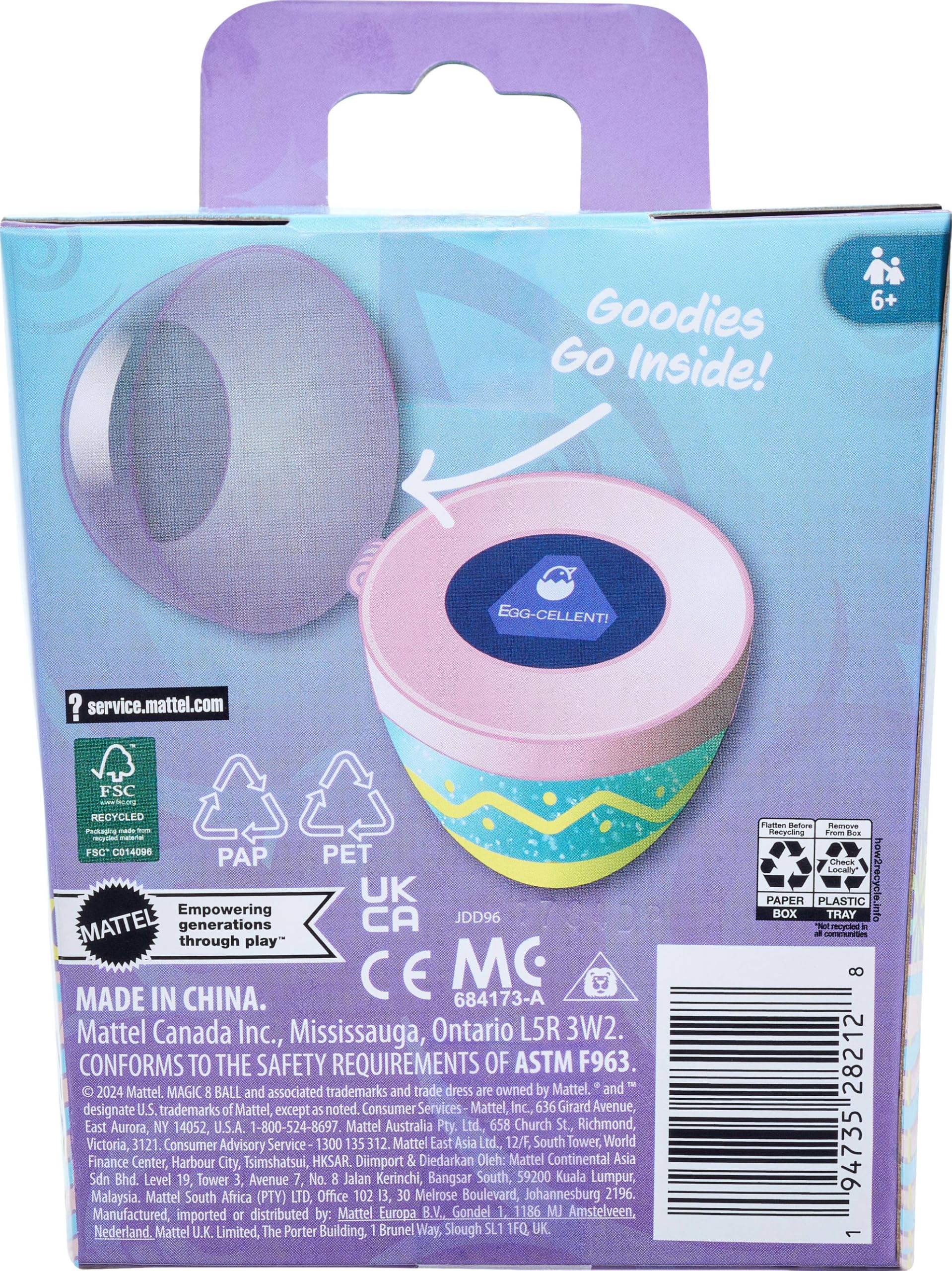 Mattel Games Easter Magic 8 Ball Novelty Toy, Fortune-Telling Easter Egg with Holiday-Themed Answers for Kids, Adults & Families