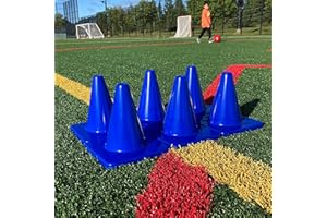 LVL10 SPORTS Heavy & Tough 6" Cones - Won't Fly Away in Wind or Crack/Break - LVL10 Pro Training Cones