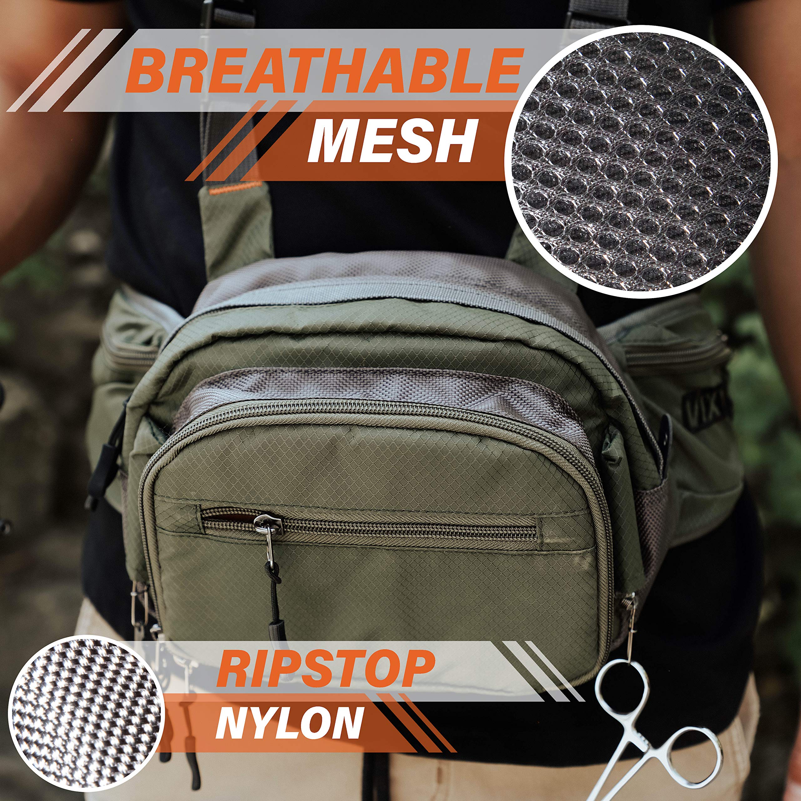 Fly Fishing Chest Pack Fly Fishing Waist Pack Lightweight Fishing