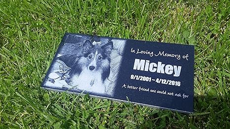 Amazon Com Black Granite Temporary Personalized Grave Marker With