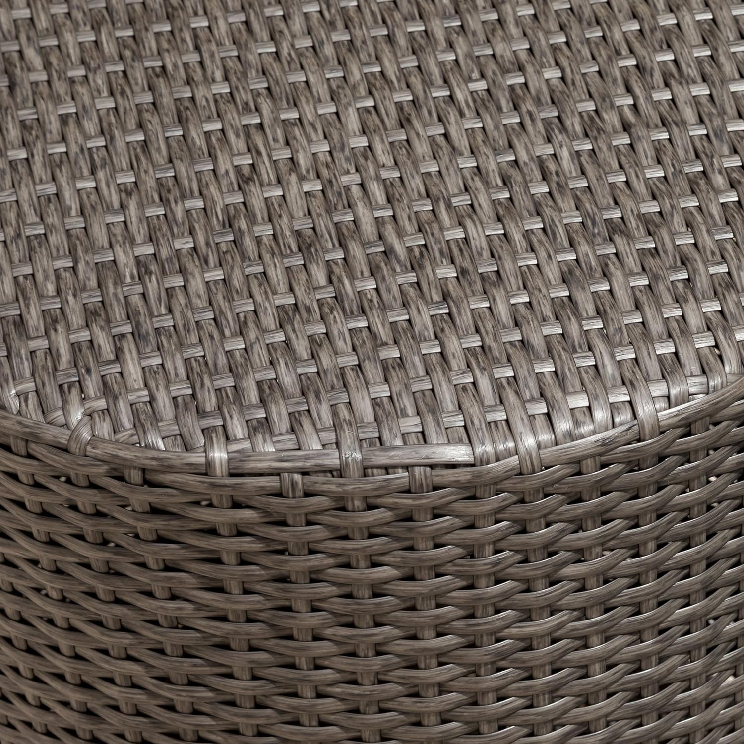 Christopher Knight Home Keaton Wicker Barrel Side Table, Dark Grey : Garden & Outdoor