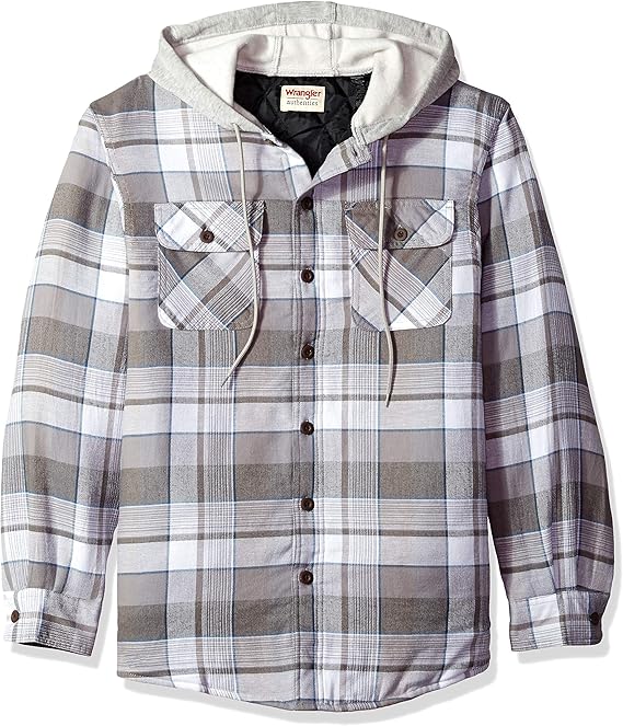 Wrangler Men's Authentics Long Sleeve Quilted Lined Flannel Shirt