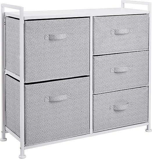 Amazon Com Amazonbasics Fabric 5 Drawer Storage Organizer Unit