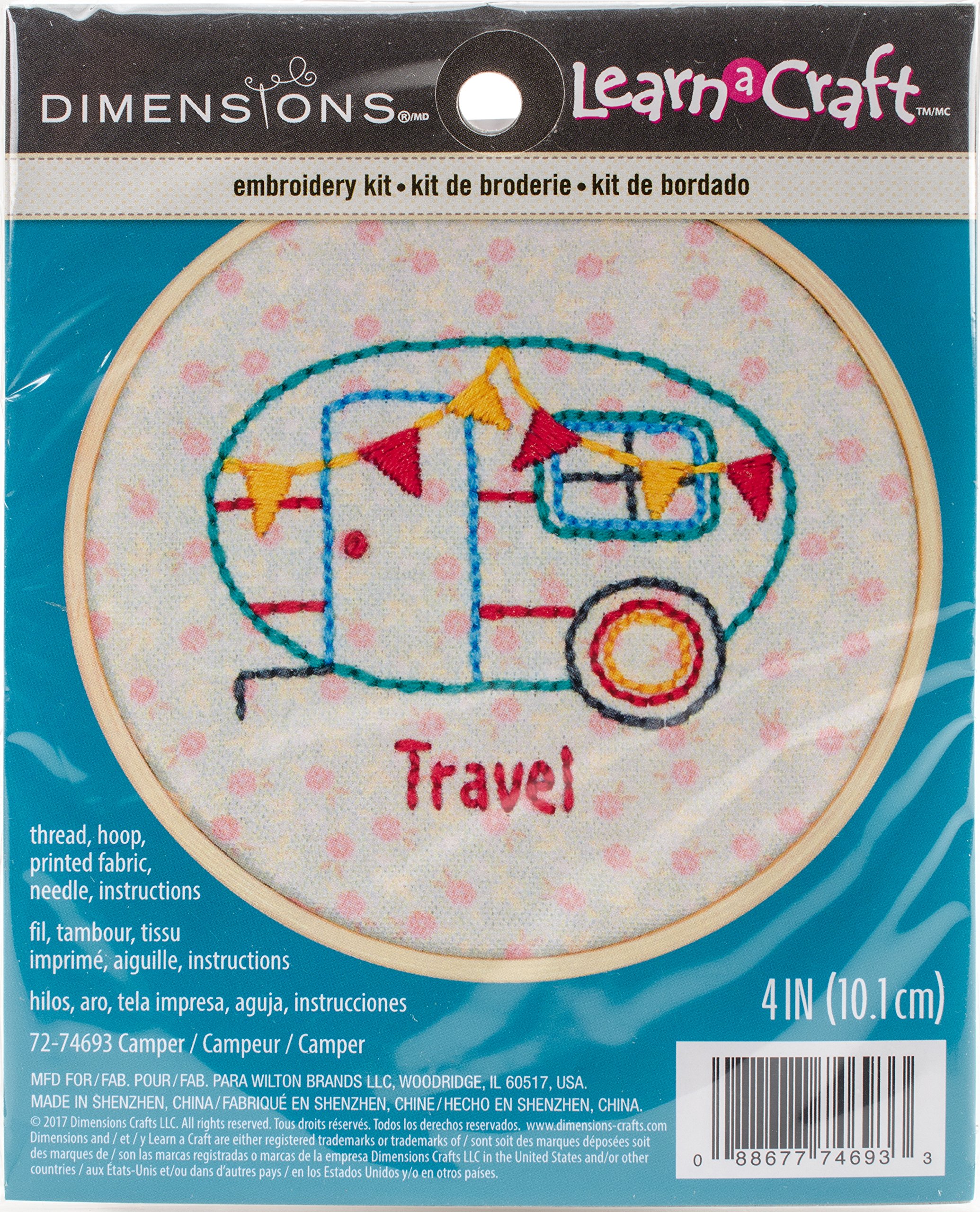 Dimensions Embroidery Kit with Hoop: Crewel: Camper, Various, One