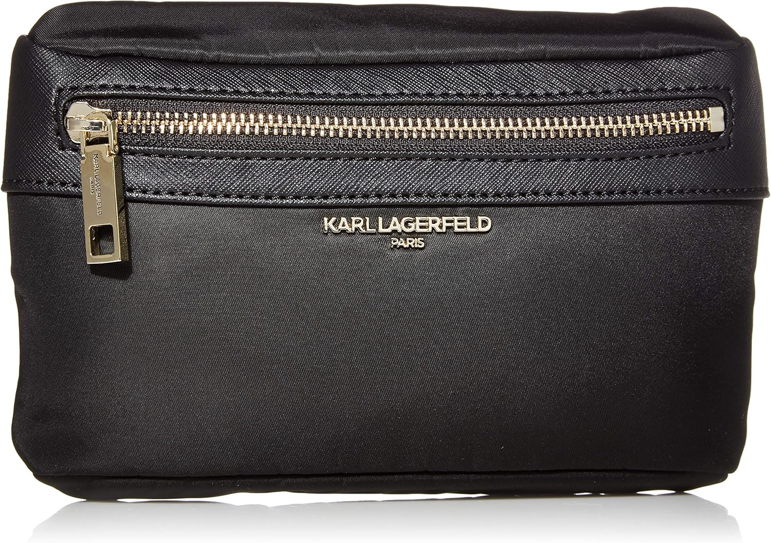 Karl Lagerfeld Paris CARA Belt Bag, Black/Gold Handbags