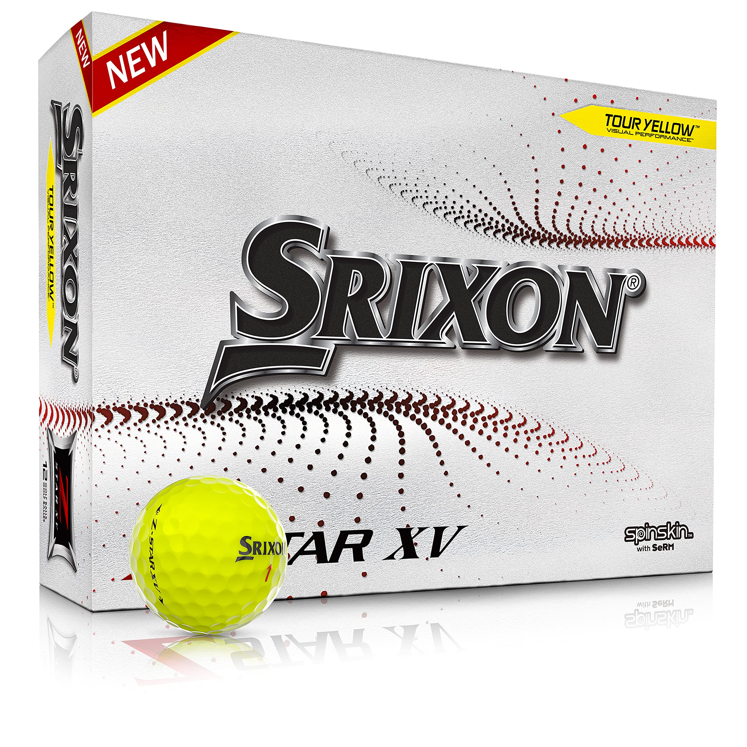 Srixon New Z Star XV 7 - Dozen Premium Golf Balls - Tour Level - Performance - Urethane - 4 pieces - Premium Golf Accessories and Golf Gifts