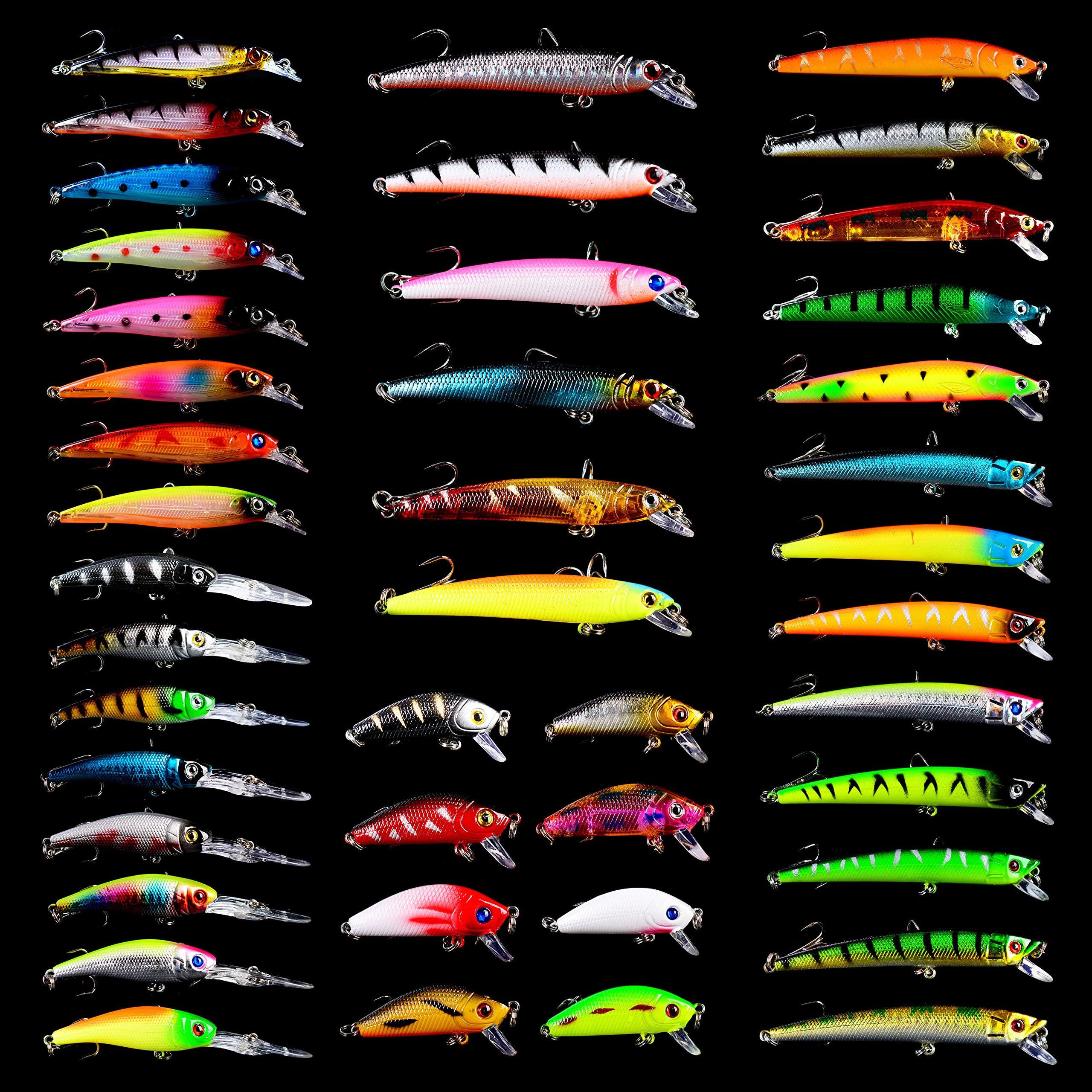 BAIKALBASS Bass Fishing Lures Kit Set Topwater Hard Baits Minnow Crankbait Pencil VIB Swimbait for Bass Pike Fit Saltwater and Freshwater