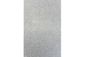 Allgala 12 Pack Glitter EVA Foam Paper 8 x 12inch Sheets-Silver-Perfect for Kids Art Craft Projects and Classrooms or Cosplay DIY Cutters Card Party Decoration