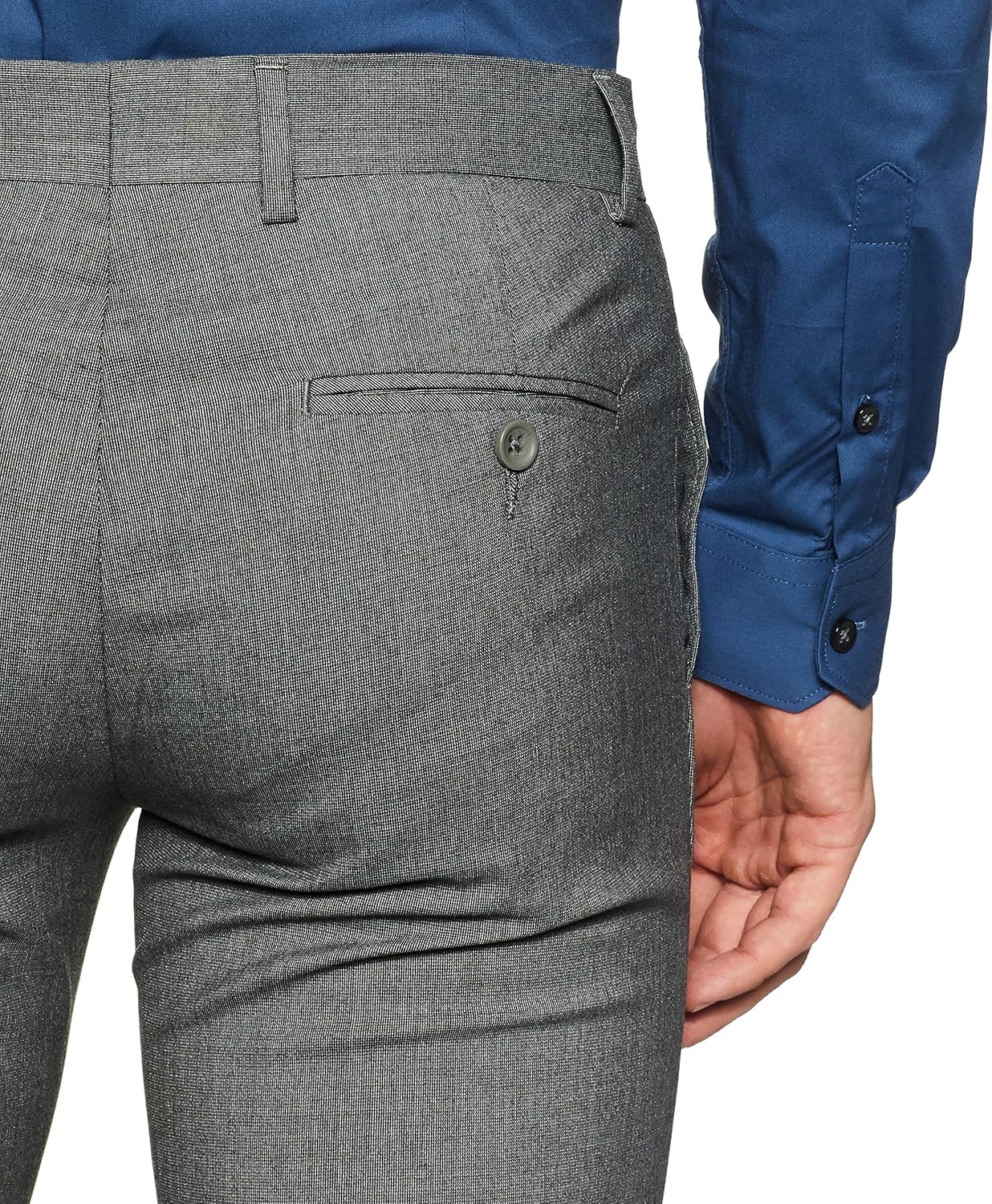 john players men's slim fit formal trousers