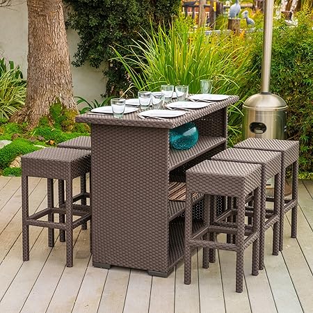Amazon Com Home Loft Concept Redondo 7 Piece Outdoor Furniture