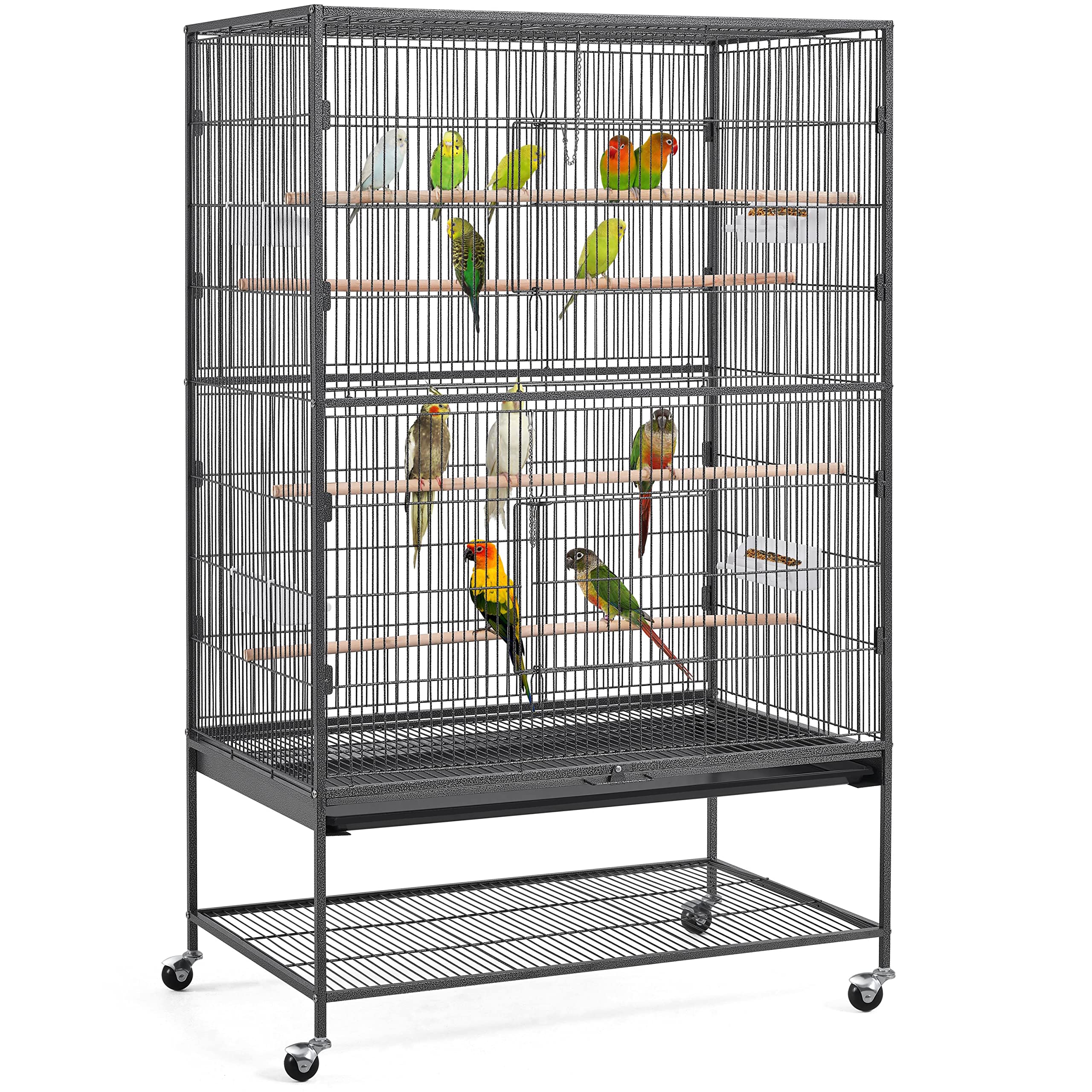 Photo 1 of **PRODUCT NOT REVIEWED**
**UNTESTED**Yaheetech 60.5inch Extra Large Bird Cage Metal Parrot Cage Flight Cage for Cockatiels African Grey Quaker Green Cheek Sun Conure Medium Birds Parrots