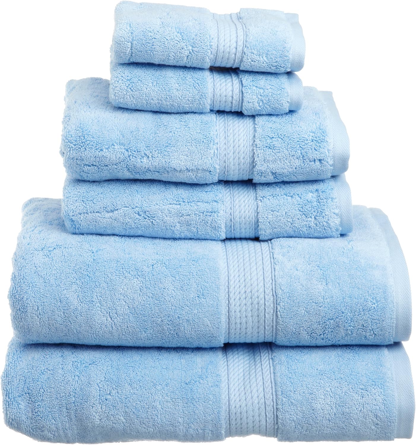SUPERIOR Solid Egyptian Cotton 6-Piece Towel Set: Home & Kitchen