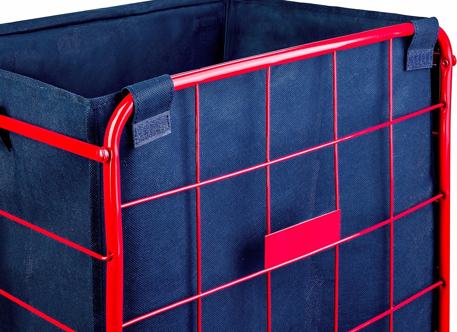 Shopping Cart Liner - 18" X 15" X 24" - Square Bottom Fits Snugly Into a Standard Shopping Cart. Cover and Adjustable Straps for Easy and Secure Attachment. Made from Waterproof Material, Navy Blue: Kitchen & Dining