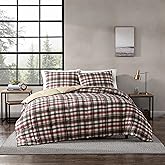 Eddie Bauer - King Comforter Set, Reversible Plaid Alt Down Bedding with Matching Shams, Home Decor for Colder Months (Astoria Red, King)