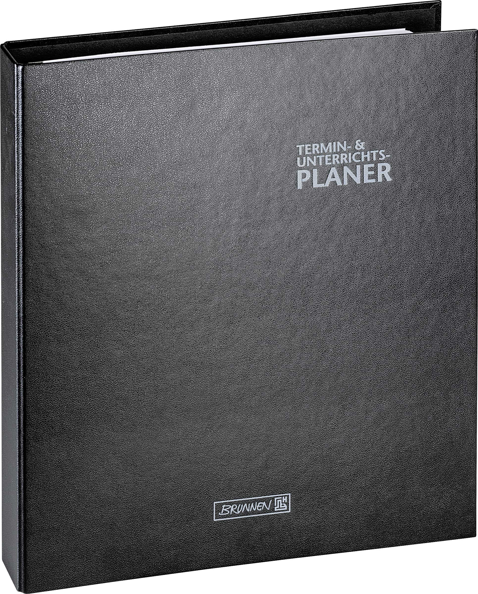 BRUNNEN Ring binder calendar with insert teacher assortment 2023/2024, black, 2 pages = 1 week