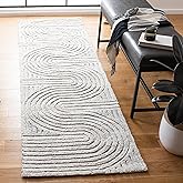 SAFAVIEH South Hampton Collection Runner Rug - 2'3" x 6', Grey, Handmade Mid-Century Modern Abstract, Ideal for High Traffic 
