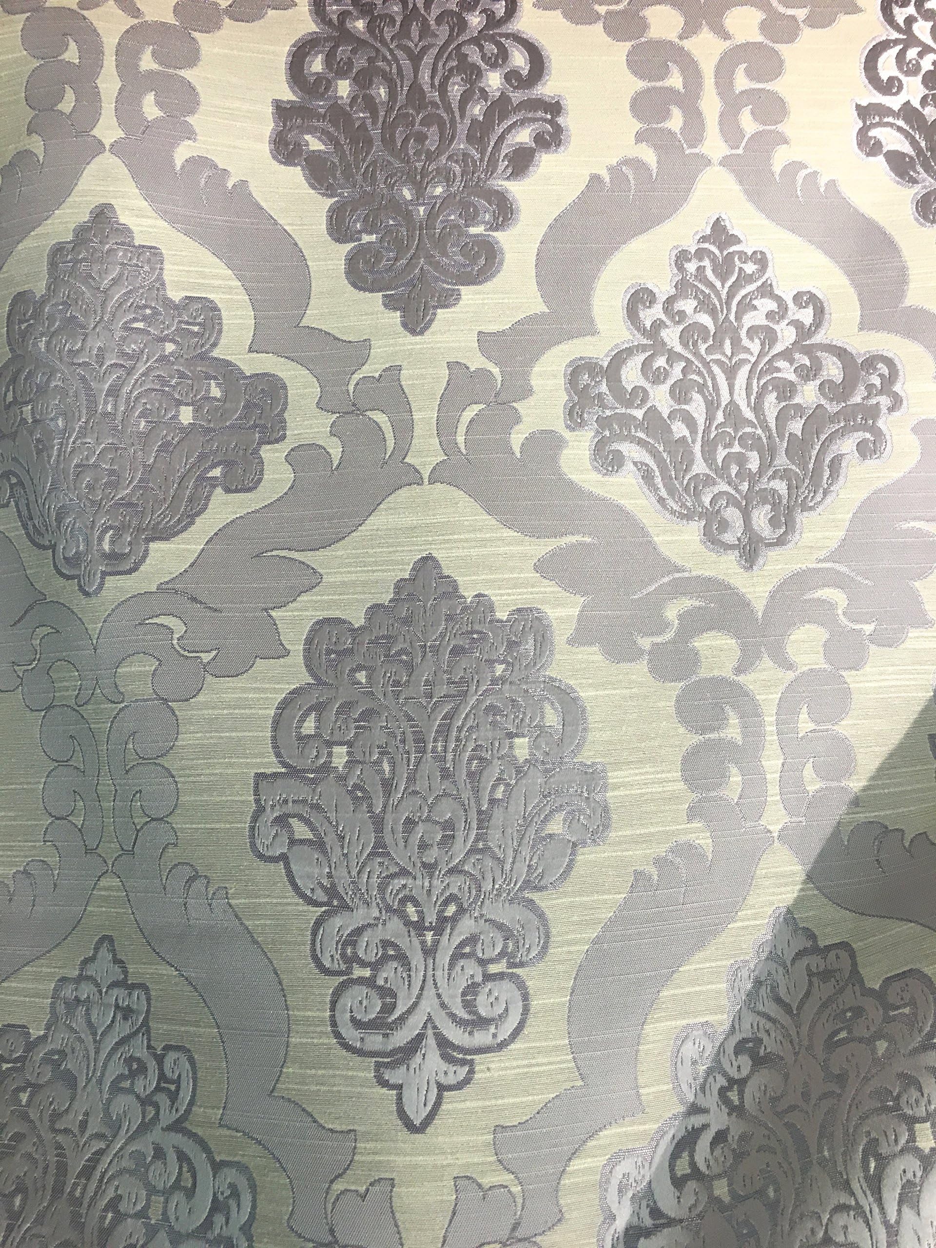 Lavender Damask Pattern Upholstery Drapery Fabric 56" Wide Fabric Sold By The Yard