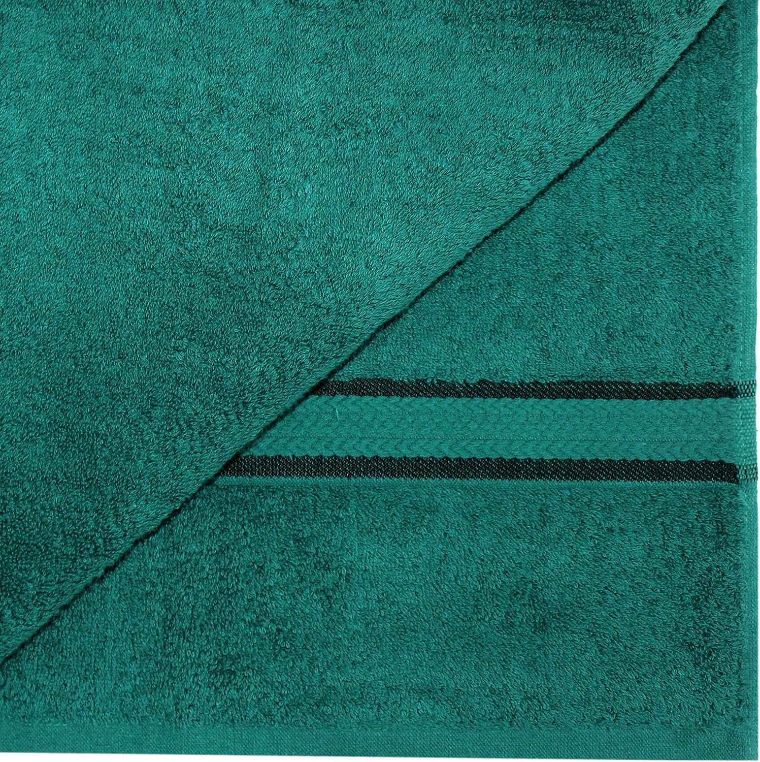 COTTON CRAFT Ultra Soft Luxury 6 Piece Ringspun Cotton Towel Set, 580GSM, Heavyweight, 2 Bath Towels, 2 Hand Towels, 2 Washcloths, Teal: Home & Kitchen