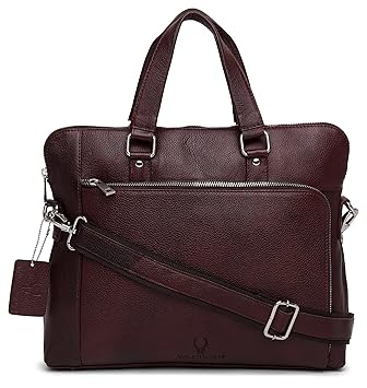 WildHorn 100% Genuine Leather Brown 16 inch Laptop Messenger Bag